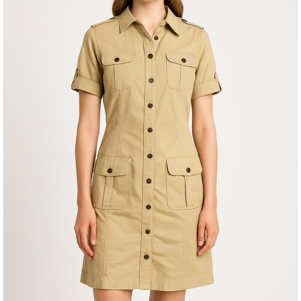 Banana Republic Tan Midi Dress